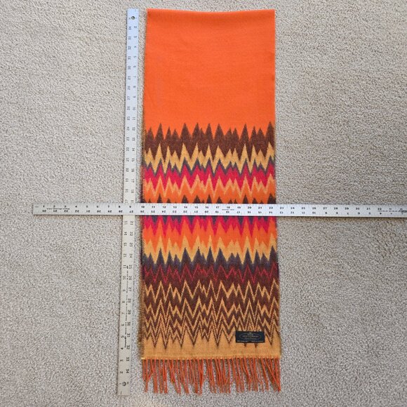 Cashmere Scarf Orange Flames Fire - Picture 6 of 8